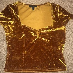 M F21 CROPPED VELVET TEE